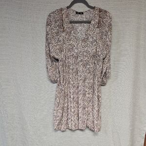 Mittoshop Floral Print Dress - Black and White